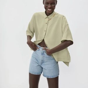 Everlane the Drapey Square Shirt Sage XS